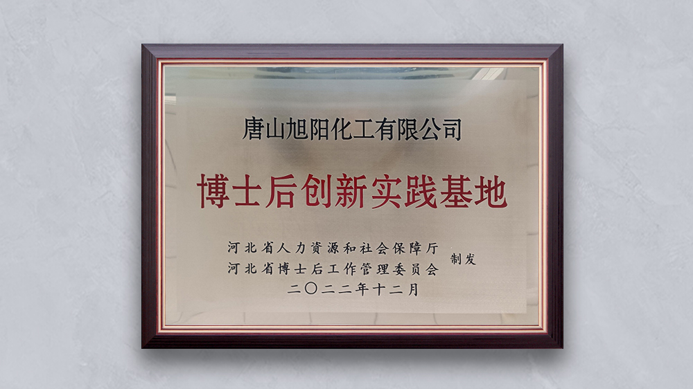 唐山bsports化工有限公司“河北省博士后创新实践基地”