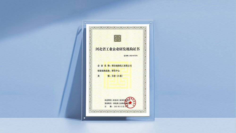 邢台bsports化工有限公司“河北省工业企业研发机构（A级）”